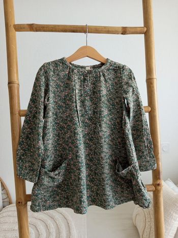 Robe tunique fleurie kaki Creeks 5 ans