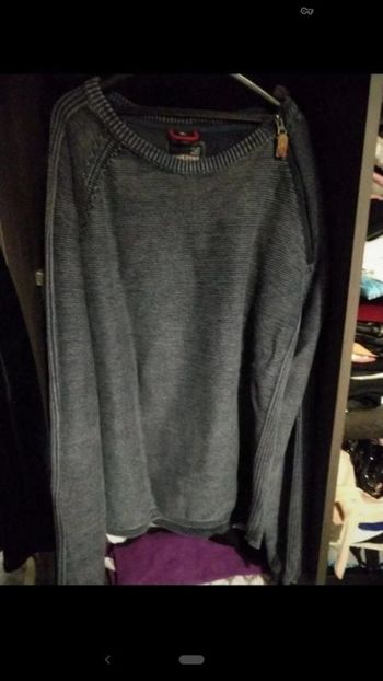 Pull gris bleu