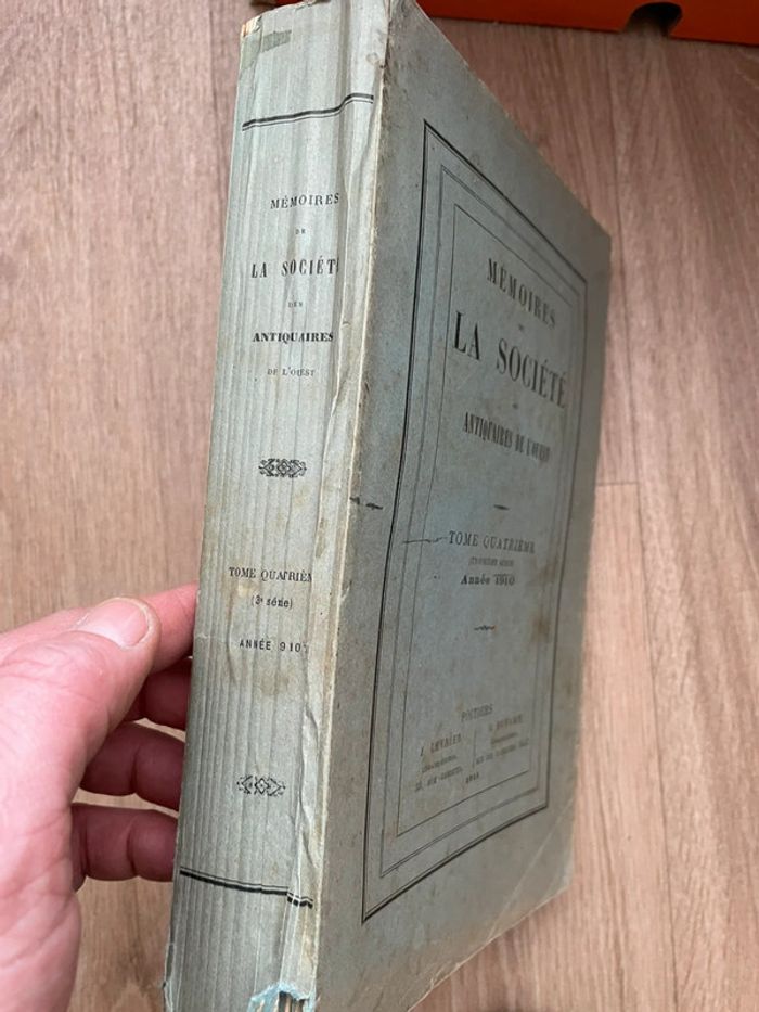 La société tome quatrième Antiquaires de l’ouest 1911 - photo numéro 2