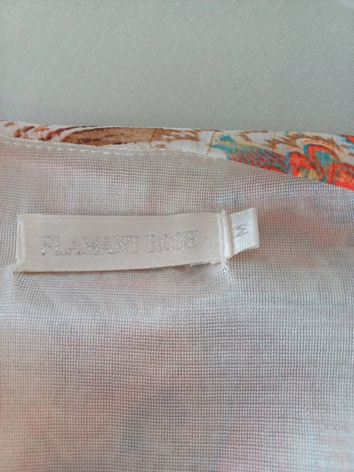 Robe fluide cache-coeur Flamant Rose taille M 38 - photo numéro 11