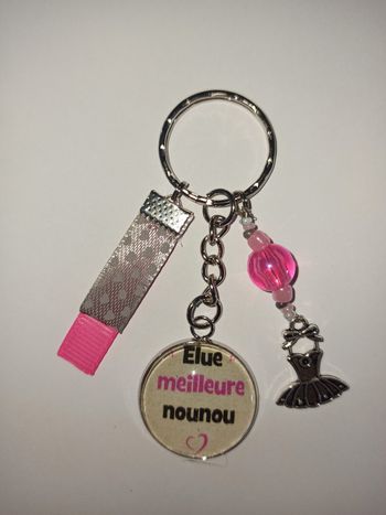 Porte clé nounou " Élue meilleure nounou"