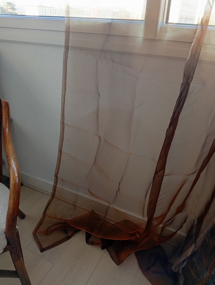 Rideau Voilage cuivrée. Étoffes - photo numéro 5