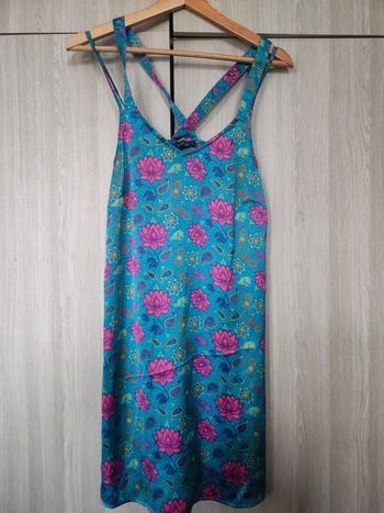 Nuisette satin bleu orientale S In extenso