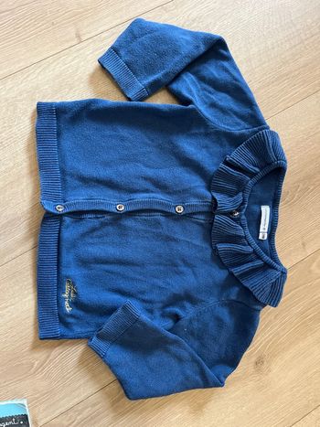 Gilet à bouton fille lulu castagnette 24 mois fille col Claudine