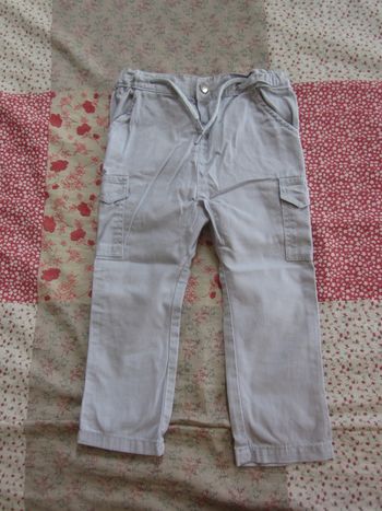 Pantalon en toile gris 24 mois
