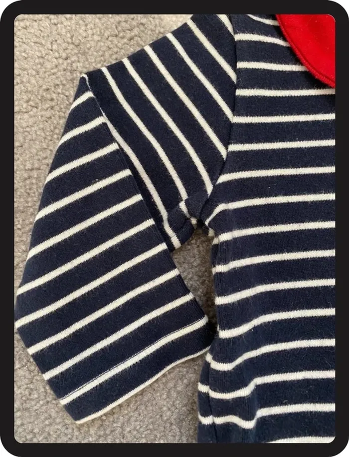 Petit Bateau Robe Marine Taille 12 mois/74 cm - photo numéro 3