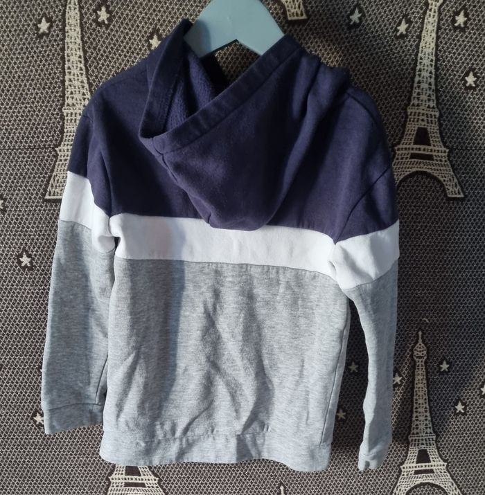 Gilet tricolore zippée à capuche 6ans - photo numéro 4