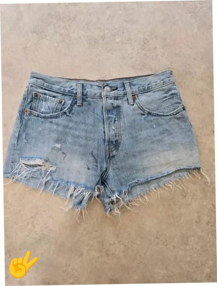 Short Levi's 501 W27 FR36 Bleu Femme Women SHO172b - photo numéro 6