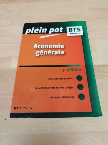 Livre plein pot bts économie générale