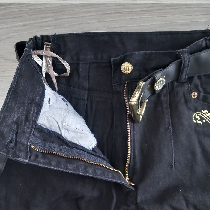 Jean femme noir avec ceinture Jinglers taille 38 - photo numéro 5