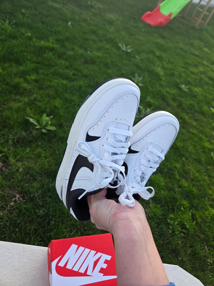 Basket neuve nike noir et blanche style dunk low af1 air force one gamma - photo numéro 7