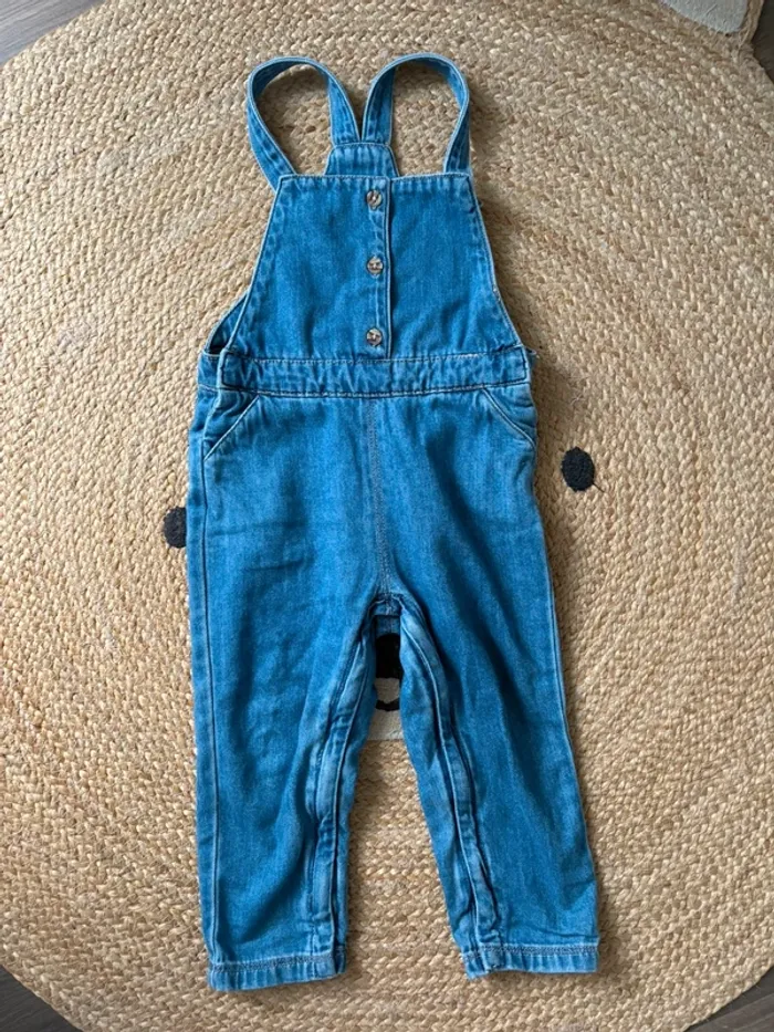 Salopette jeans bleu TAO tape à l’œil 36 mois 3 ans - photo numéro 2