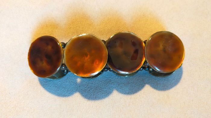 Bracelet vintage effet écaille – Collection Sable & Ébène - photo numéro 4