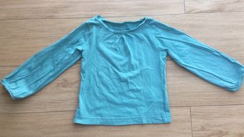 T-shirt manches longues bleu turquoise