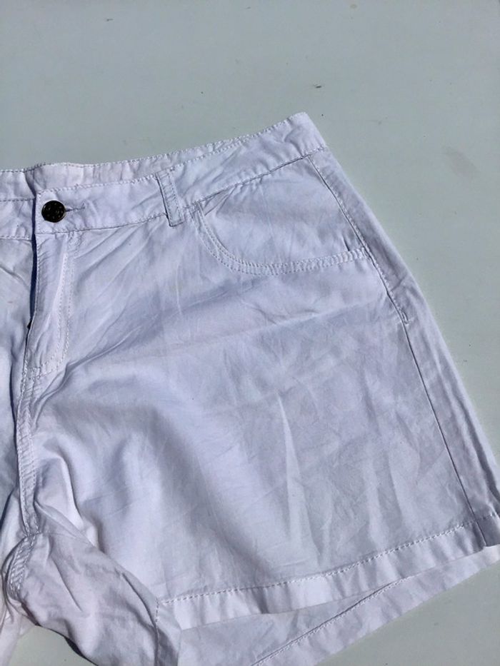 Short blanc blanc taille 42 , 100% coton - photo numéro 3