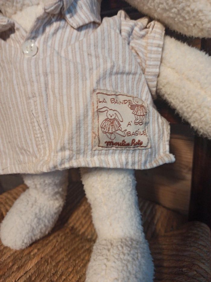peluche lapin la bande à Basile moulin Roty tbe - photo numéro 3