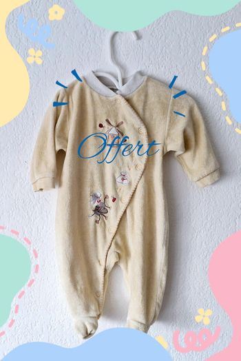 🎁 Pyjama jaune pour garçon taille 1-3 mois