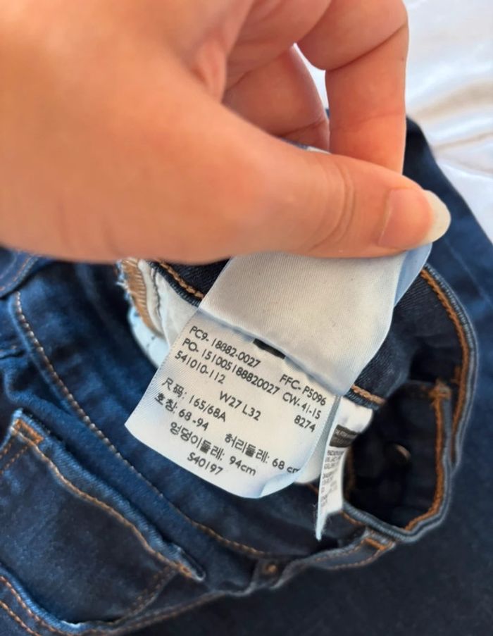 Jean Lévis 721 high rise super skinny bleu marine mi taille haute taille 36/38 W27 S/M L30 - photo numéro 13