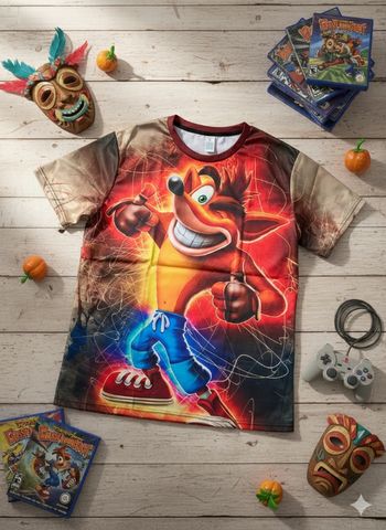 Tee shirt Crash bandicoot XL neuf 