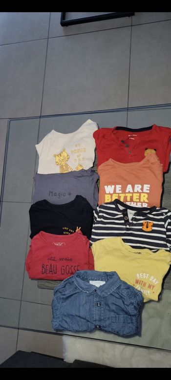 Lot 9 tee-shirt manche longue 6 mois