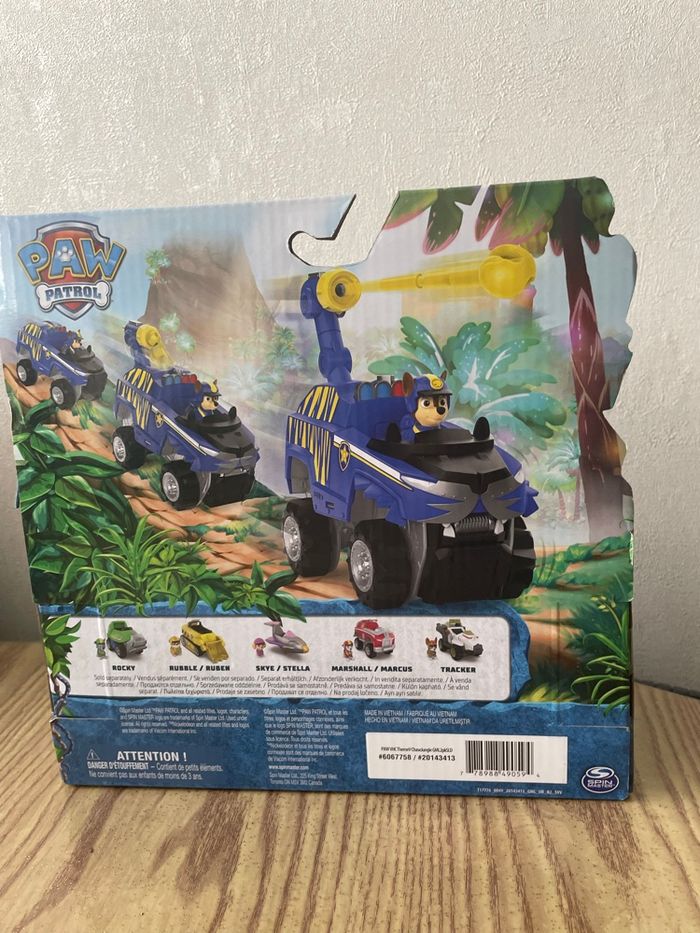 Coffret Pat Patrouille Jungle Pups Chase + Véhicule De Policier De Luxe. - photo numéro 2