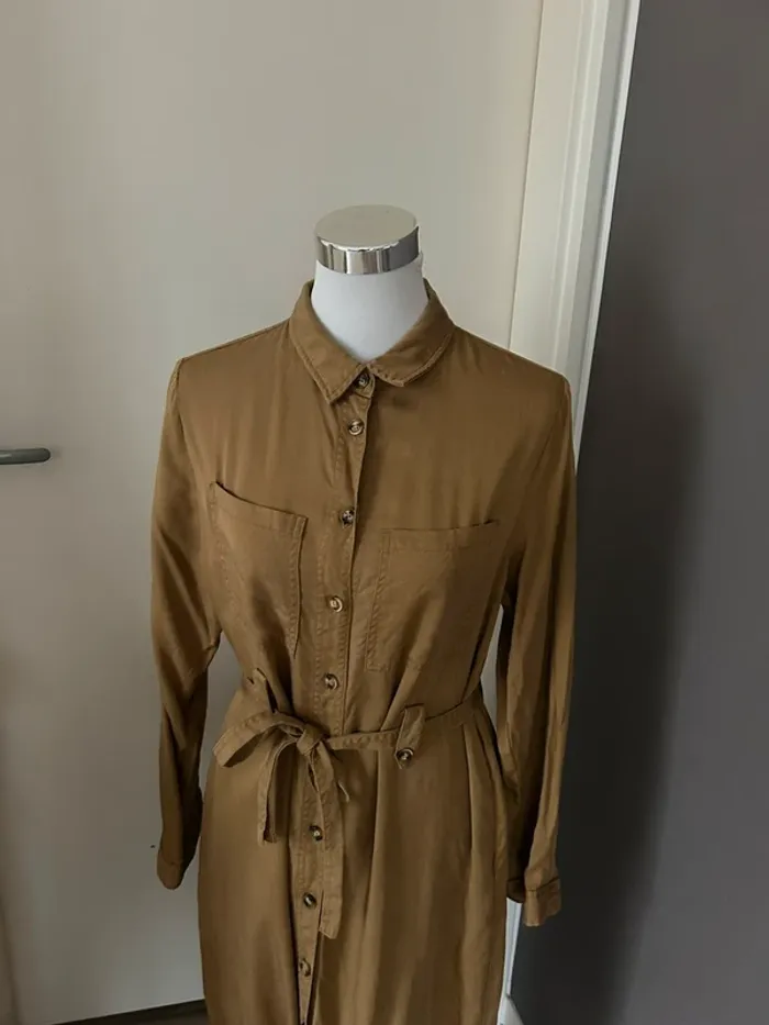 Frnch robe, longue, Midi beige, Camel, femme, taille L/40 - photo numéro 2
