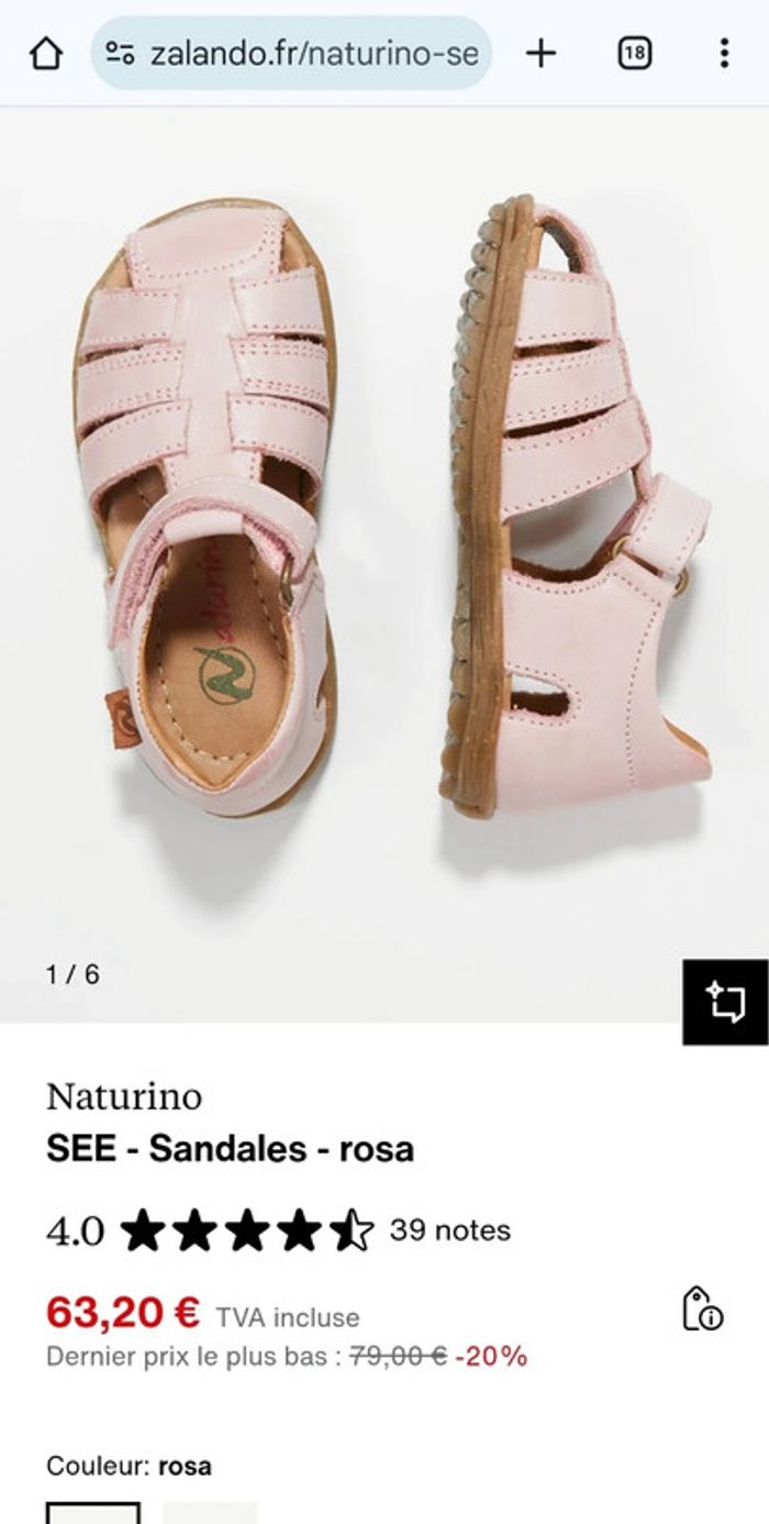 Sandales Naturino See rose 22 - photo numéro 9