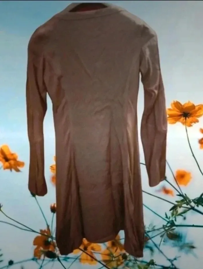 Jolie robe marron manches longues - photo numéro 2