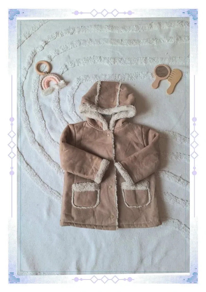 Manteau suédine fille 3 ans - photo numéro 2