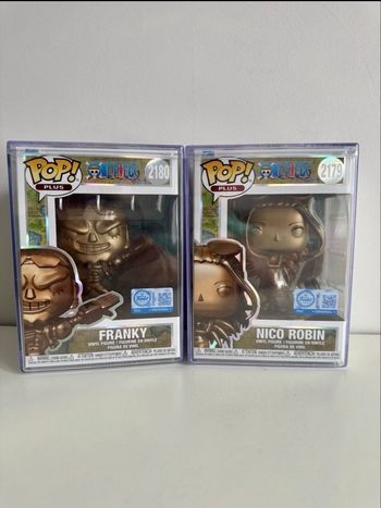 Funko POP Plus One Piece Nico Robin 2179 & Franky 2180 Bronze
