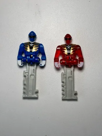 Clés de Ranger Power Rangers Super Megaforce rouges bleues pour Morpher bandai Megazord