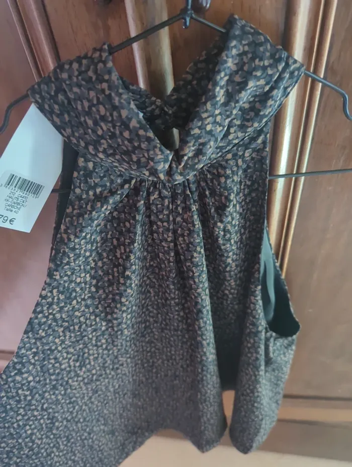 Top Kookaï noir et marron taille 40 neuf - photo numéro 4