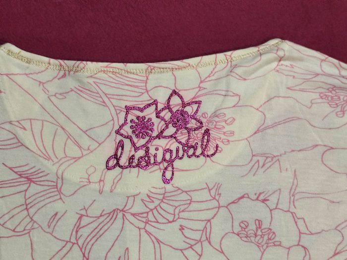 t-shirt fille desigual 9/10 ans manches chauve-souris - photo numéro 7