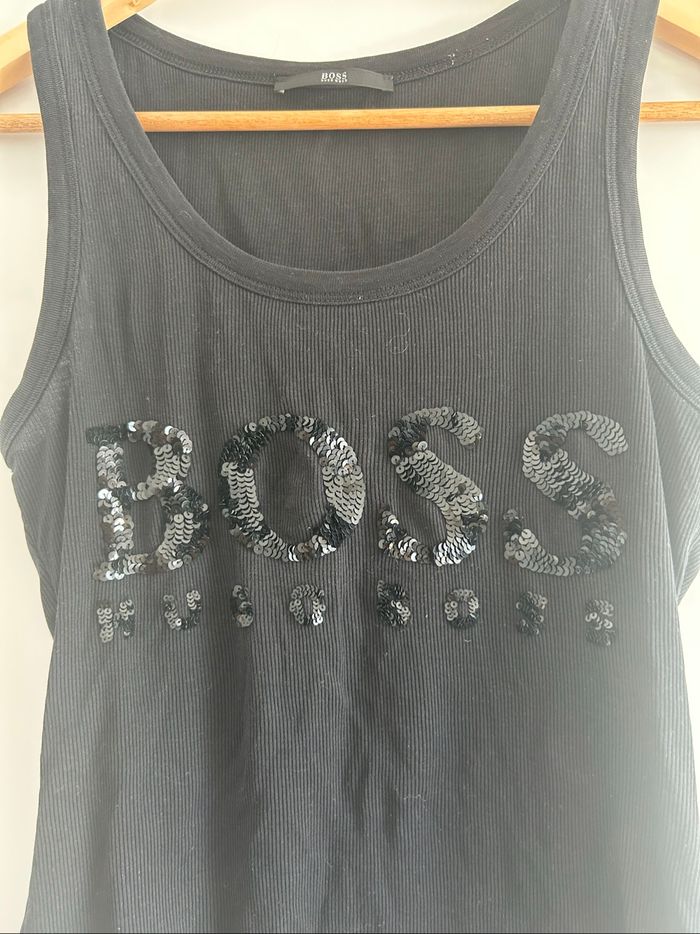 Débardeur noir Hugo Boss sequins - photo numéro 2
