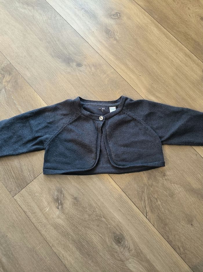 Boléro /petit gilet brillant fille Obaïbi 12 mois