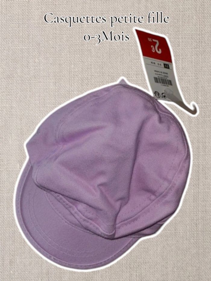 Casquette fille - 0-3 Mois - photo numéro 3
