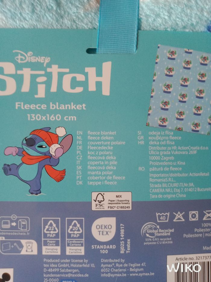 Couverture plaid polaire Stitch - photo numéro 4