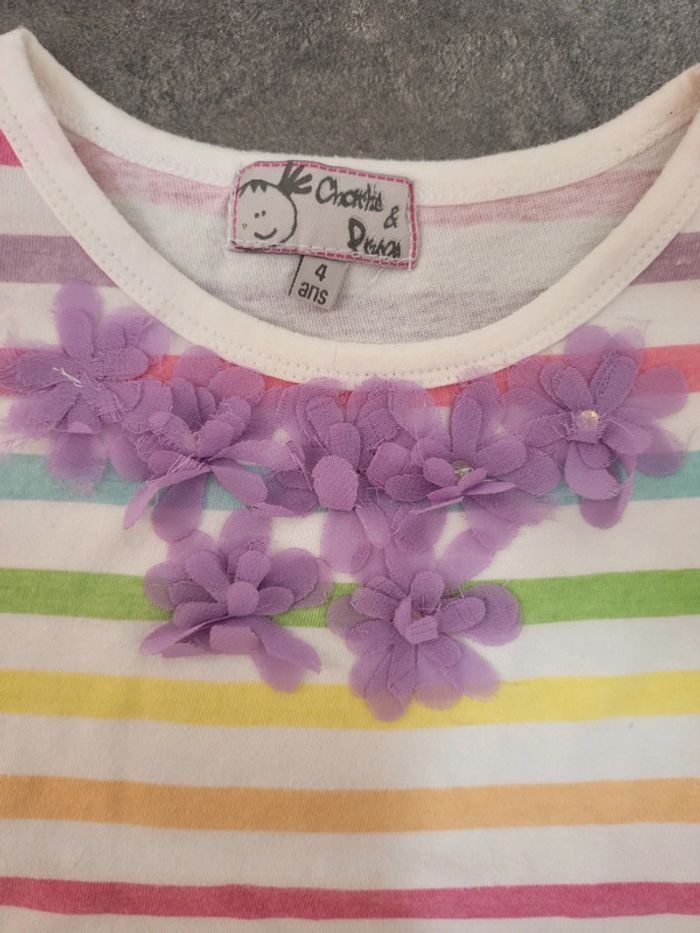 Lot 7 t-shirts fille manches courtes 4ans très bon état - photo numéro 7