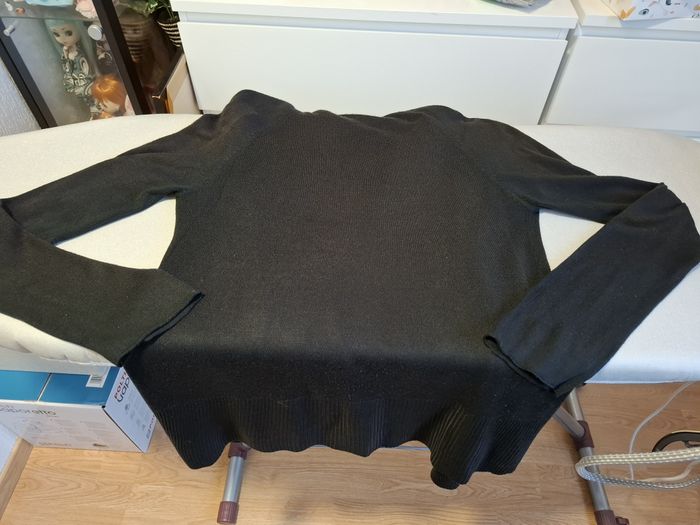 Beau gilet femme long G'Club by Gémo XL col châle noir très bon état - photo numéro 5