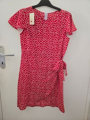 Robe fleurs rouge