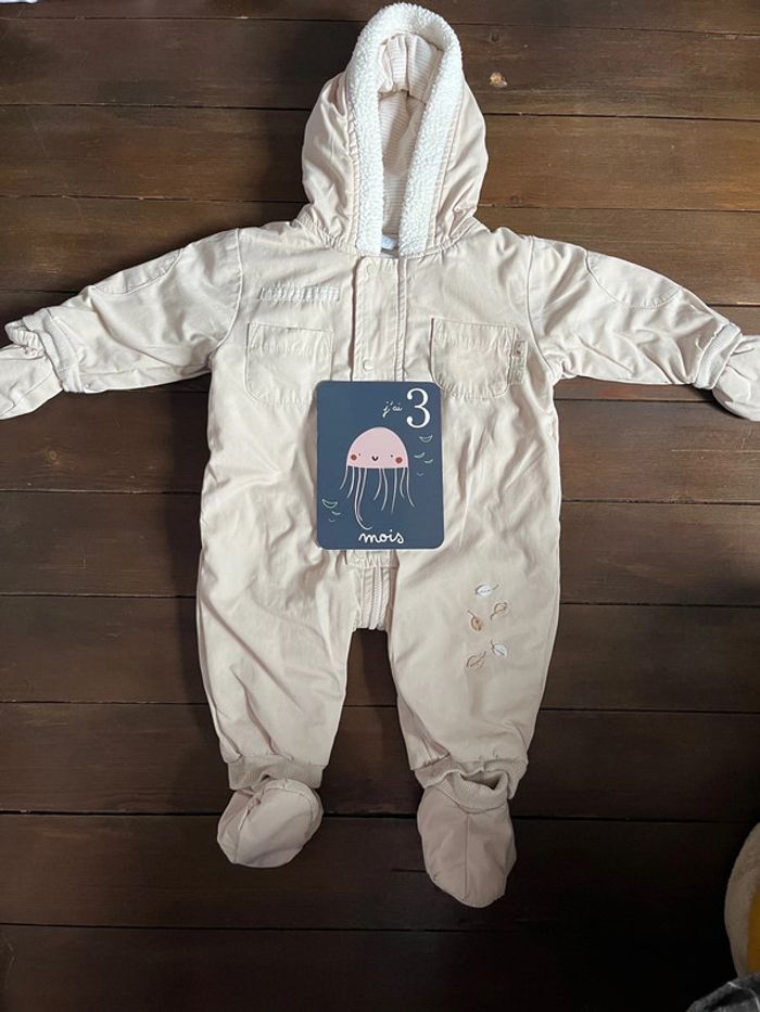 Combi pilote manteau bébé taille 3-6 mois
