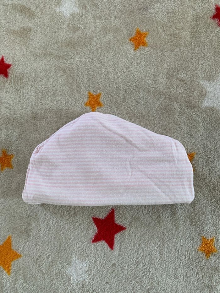 Ensemble Bonnet De Naissance et Pyjama Bébé Rose 0M - photo numéro 8
