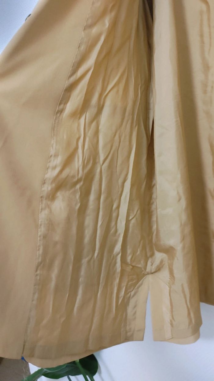 Trench jaune doré raglan poche bouton fluide - photo numéro 5