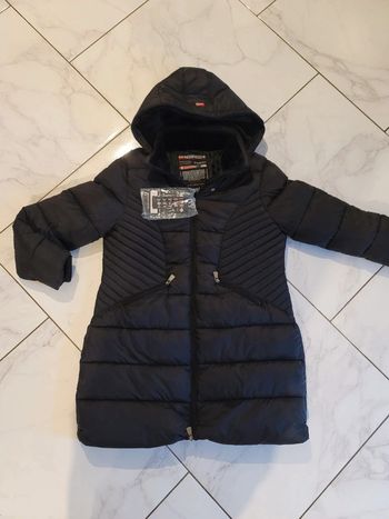 Doudoune longue noir XXL neuve avec capuche