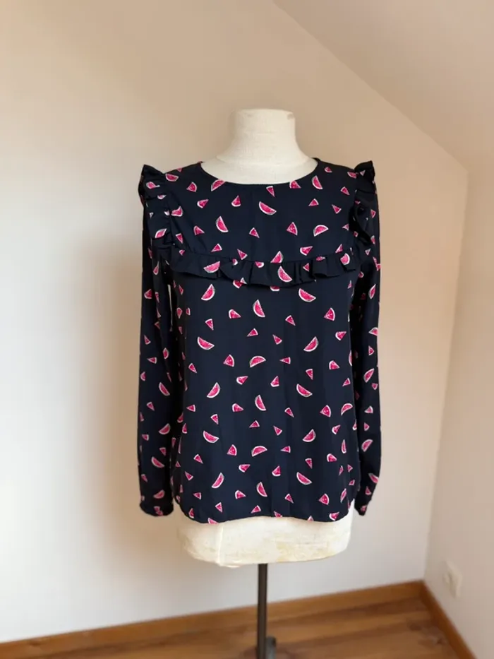 Superbe blouse fluide neuve Rue des Abesses 🌸 T 1 36 38 - photo numéro 2