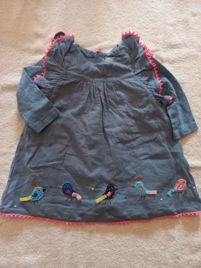 Robe manches longues 9 mois - 71 cm