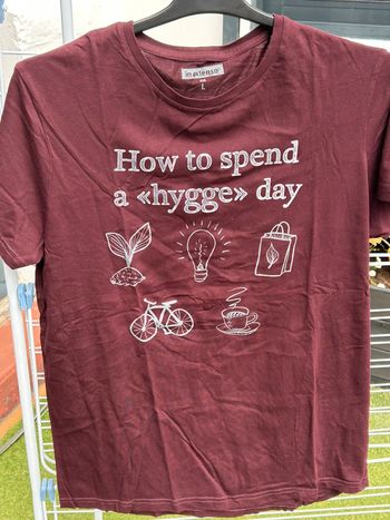 T-shirt bordeaux imprimé taille L