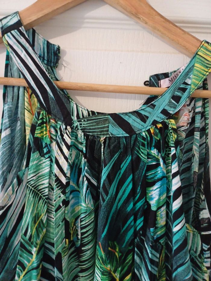 Robe fleurie verte légère Taille 38 - photo numéro 2