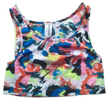 Top court multicolore | Collusion | Taille 36