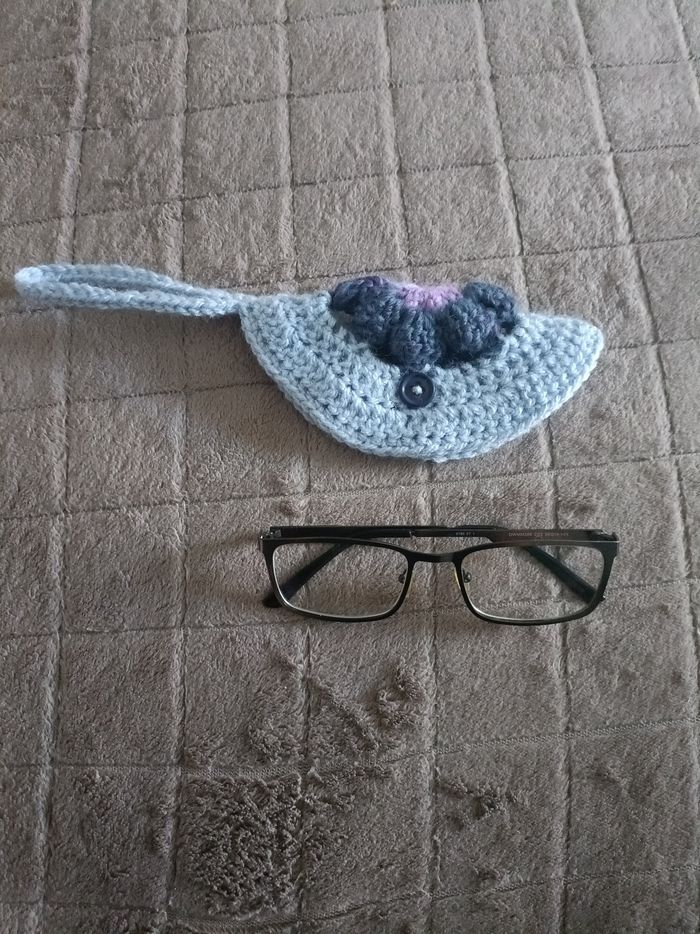 🎀 Sublime étui de lunettes - pièce unique faite main🎀 - photo numéro 4